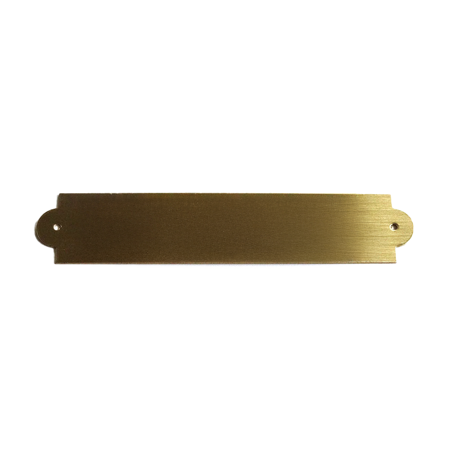 Brass nameplate with personalization