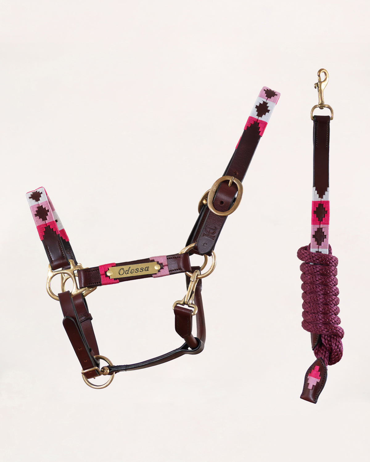 Personalized polo halter - Rosa